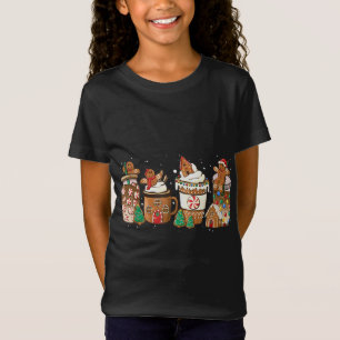 Gingerbread Koekje Kerstmis Koffiekopjes Latte Dri T-shirt