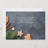Gingerbread Koekje & Sinaasappel Kerstfeest Kaart (Achterkant)