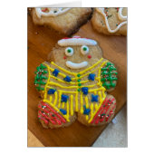 Gingerbread koekje versierd kerstkaart (Voorkant)