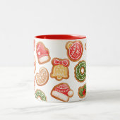 Gingerbread koekjes bakken feestelijke kerst tweekleurige koffiemok (Center)