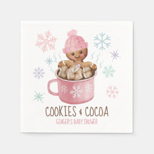 Gingerbread Koekjes & Cacaomeisje Baby Shower Servet