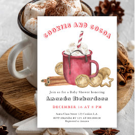 Gingerbread koekjes en cacao Baby shower Kaart