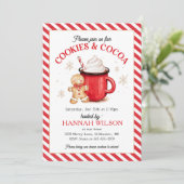 Gingerbread koekjes en cacao kerst kaart (Staand voorkant)