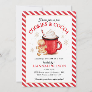 Gingerbread koekjes en cacao kerst kaart