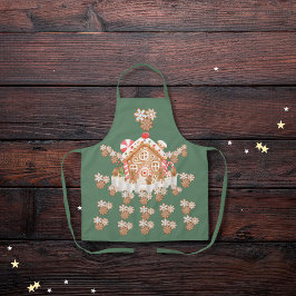 Gingerbread koekjes en groene melk schort