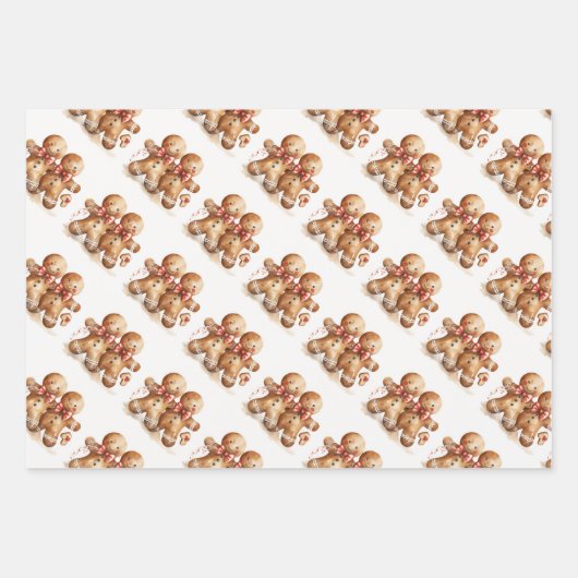 Gingerbread Koekjes en Huizen Inpakpapier Vel (Voorkant 2)