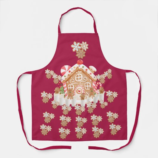 Gingerbread koekjes en melk rood schort (Voorkant)