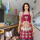 Gingerbread koekjes en melk rood schort