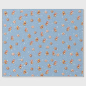 Gingerbread koekjes en sneeuwvlokken cadeaupapier (Vlak)