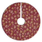 Gingerbread koekjes en snoepjes in sneeuwvlok kerstboom rok (Voorkant)