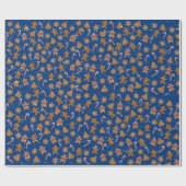 Gingerbread koekjes en snoepjes met sneeuwvlok cadeaupapier (Vlak)