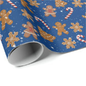 Gingerbread koekjes en snoepjes met sneeuwvlok cadeaupapier (Rol Hoek)