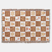 Gingerbread koekjes geruit patroon deken (Voorkant)