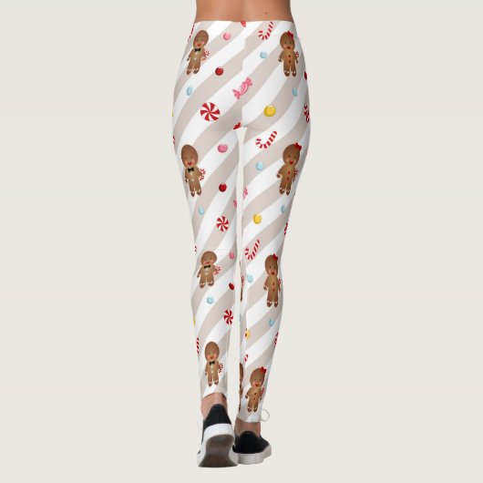 Gingerbread koekjes Kerst Leggings (Achterkant)