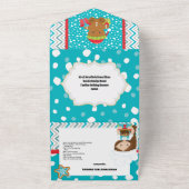 Gingerbread koekjes kerstcake in sneeuw recept all in one uitnodiging (Buitenkant)