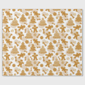 Gingerbread koekjes met botten cadeaupapier (Vlak)