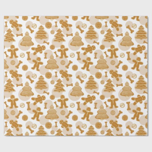 Gingerbread koekjes met botten cadeaupapier (Vlak)