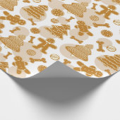 Gingerbread koekjes met botten cadeaupapier (Hoek)