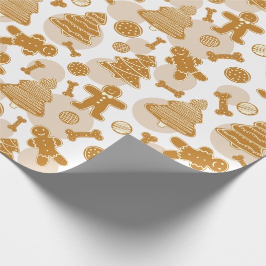 Gingerbread koekjes met botten cadeaupapier (Hoek)