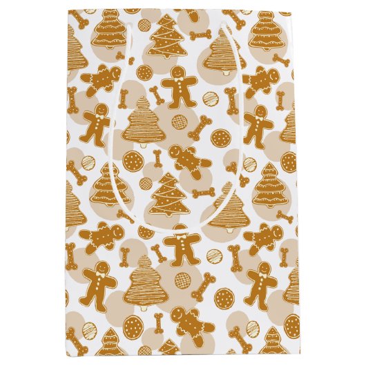 Gingerbread koekjes met botten medium cadeauzakje (Voorkant)
