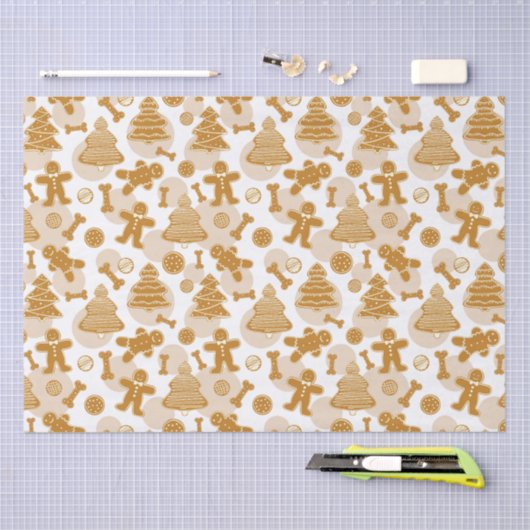 Gingerbread koekjes met botten tissuepapier (Craft)