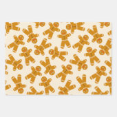 Gingerbread Koekjes op Crème Inpakpapier Vel (Voorkant 3)