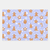 Gingerbread Koekjes Patroon Mooie Kerstmis Inpakpapier Vel (Voorkant)