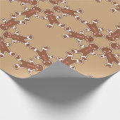 Gingerbread koekjes Sneeuwvlok inpakpapier (Hoek)