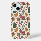 Gingerbread koekjes, snoep en kerstbomen, Case-Mate iPhone case (Achterkant)