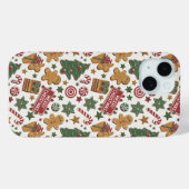 Gingerbread koekjes, snoep en kerstbomen, Case-Mate iPhone case (Achterkant (horizontaal))