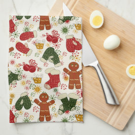 Gingerbread koekjespatroon keukenhanddoek