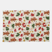 Gingerbread koekjespatroon keukenhanddoek (Horizontaal)