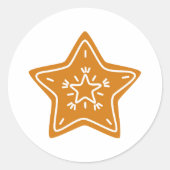 Gingerbread koekjesster sticker (Voorkant)
