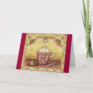 Gingerbread koffiekaart feestdagen kaart