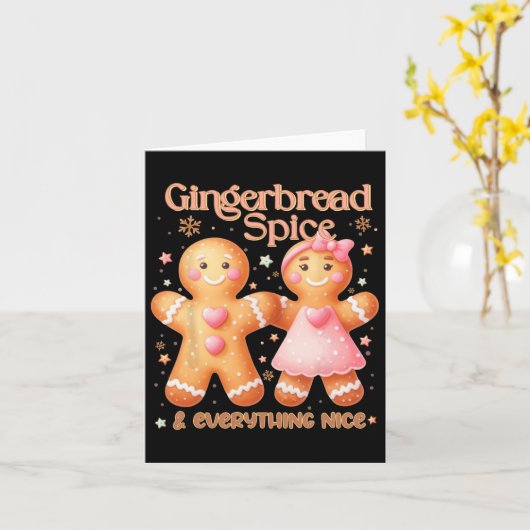 Gingerbread Kruiden En Alles Leuk Zoete Kerst Kaart (Gele Bloem)