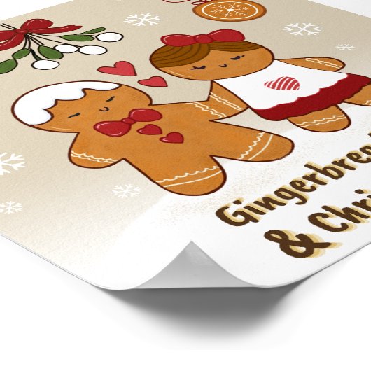 Gingerbread Kusjes en Kerstwensen - Fun Print (Hoek)