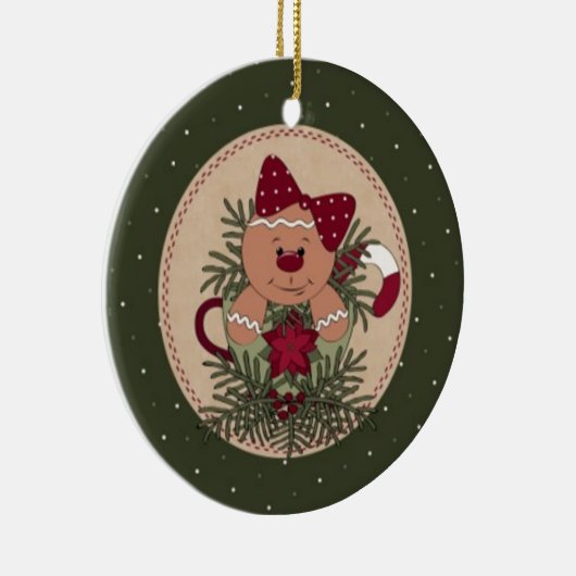 Gingerbread Lady Mok Arrangement Keramisch Ornament (Rechts)