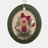 Gingerbread Lady Mok Arrangement Keramisch Ornament (Links)