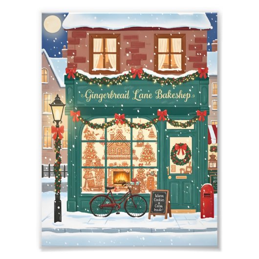 Gingerbread Lane Bakeshop Illustration Posters (Voorkant)