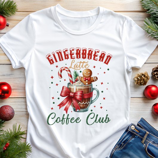 Gingerbread Latte Coffee Club Kerstmis Tri-Blend Shirt