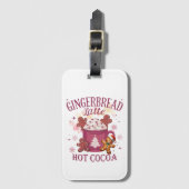 Gingerbread latte hot cocoa christmas bagagelabel (Voorkant (verticaal))