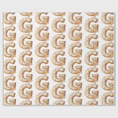 Gingerbread Letter G Christmas Cadeaupapier (Vlak)