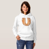 Gingerbread Letter U Monogram Kerst Koekje Hoodie (Voorkant volledig)