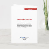 Gingerbread Liefde - Kinder Kunst voor CHOC Bedankkaart (Achterkant)