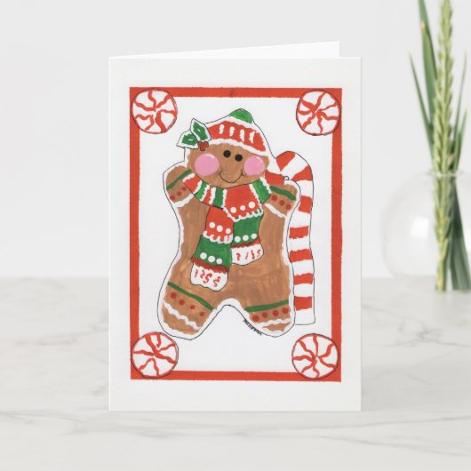 Gingerbread Liefde - Kinder Kunst voor CHOC Bedankkaart (Voorkant)