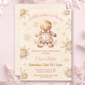Gingerbread Little Sweetie Christmas Baby shower Kaart