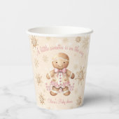 Gingerbread Little Sweetie Christmas Baby shower Papieren Bekers (Achterkant)