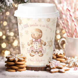 Gingerbread Little Sweetie Christmas Baby shower Papieren Bekers