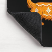 Gingerbread Long Hair Dachshund Christmas Pajama T Muismat (Hoek)