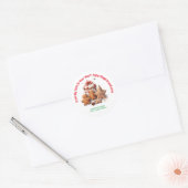Gingerbread Love Christmas Ronde Sticker (Envelop)